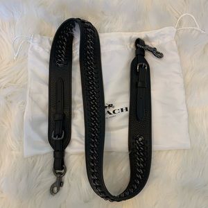 Coach Leather/Gunmetal Purse Strap